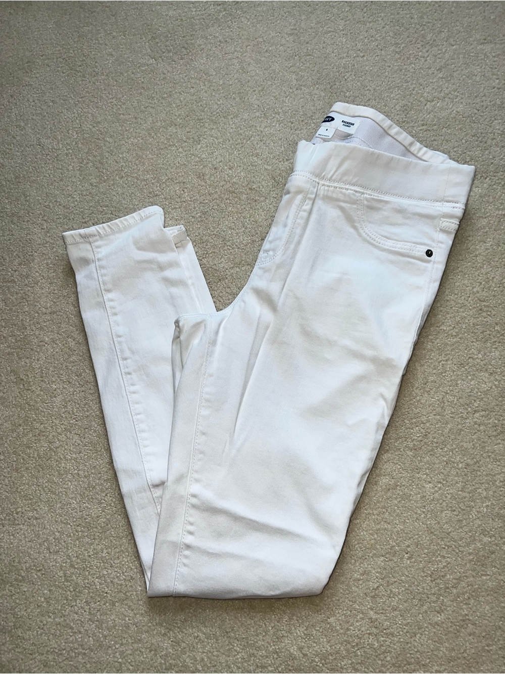 Perfect Condition Old Navy White Jeggings. Size 8